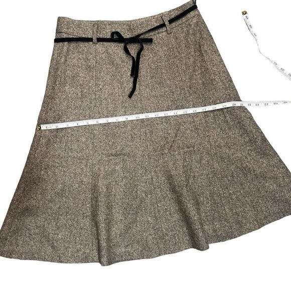 J. Crew Factory Wool Blend Flare Skirt with Velvet Accent Belt Size 2 - Picture 9 of 11
